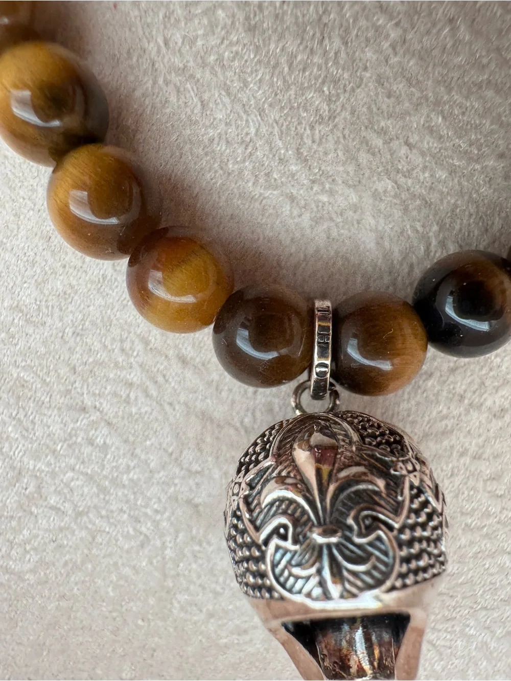 Thomas Sabo KE1639-826-2-L60 Rebel at Heart Tiger’s Eye Maori Skull Necklace